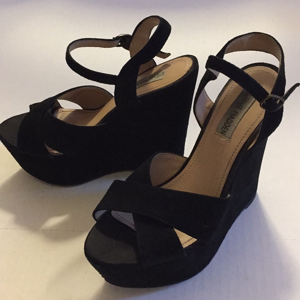 Sexy suede wedge platforms 8M